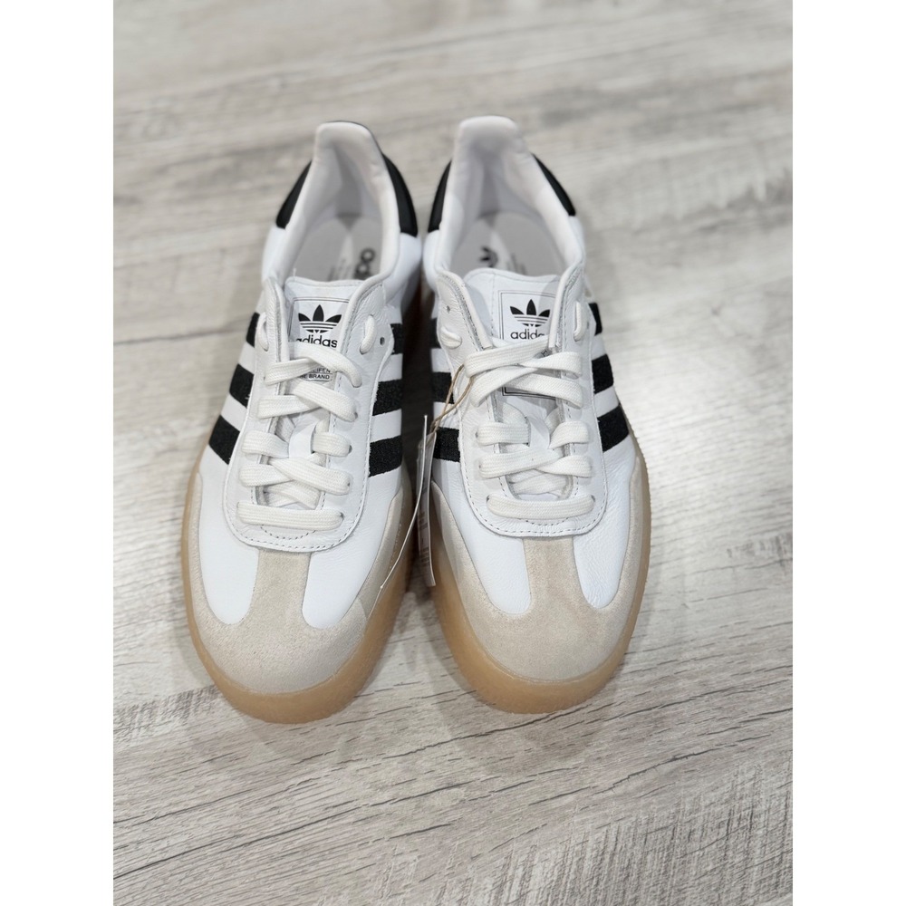adidas Samba Women's Sneakers White Black Gum Sole - Picture 3 of 12